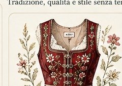 Corpetto tirolese vintage ricamato